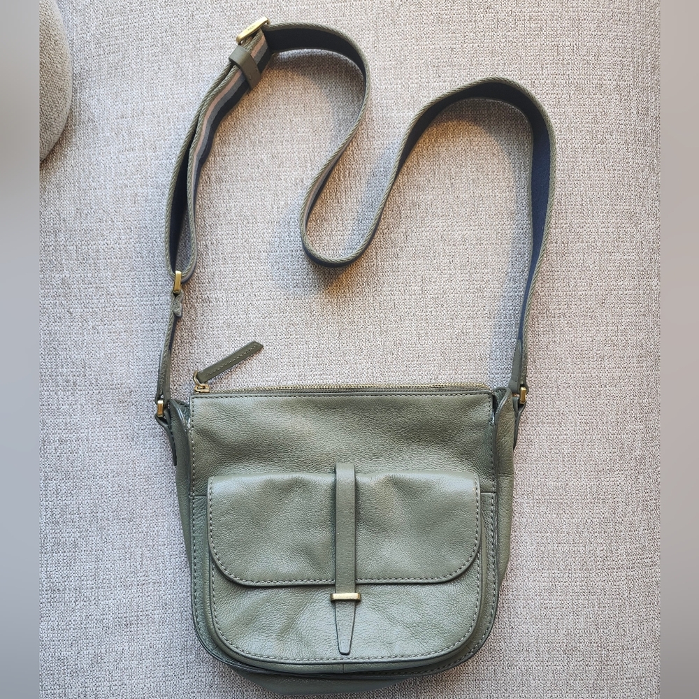 Fossil Ryder Crossbody Purse in Bayleaf Green